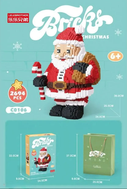 Santa Claus Kerst Bouwset – Ribble Bricks – 2694 Stenen – Educatief Kerstspeelgoed voor Kinderen en Volwassenen