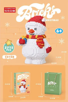 Snowman Kerst Bouwset – Ribble Bricks – 2715 Stenen – Educatief Kerstspeelgoed voor Kinderen en Volwassenen