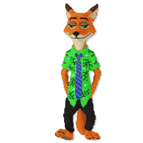 Pixel Clever Fox - XXL 1.15m