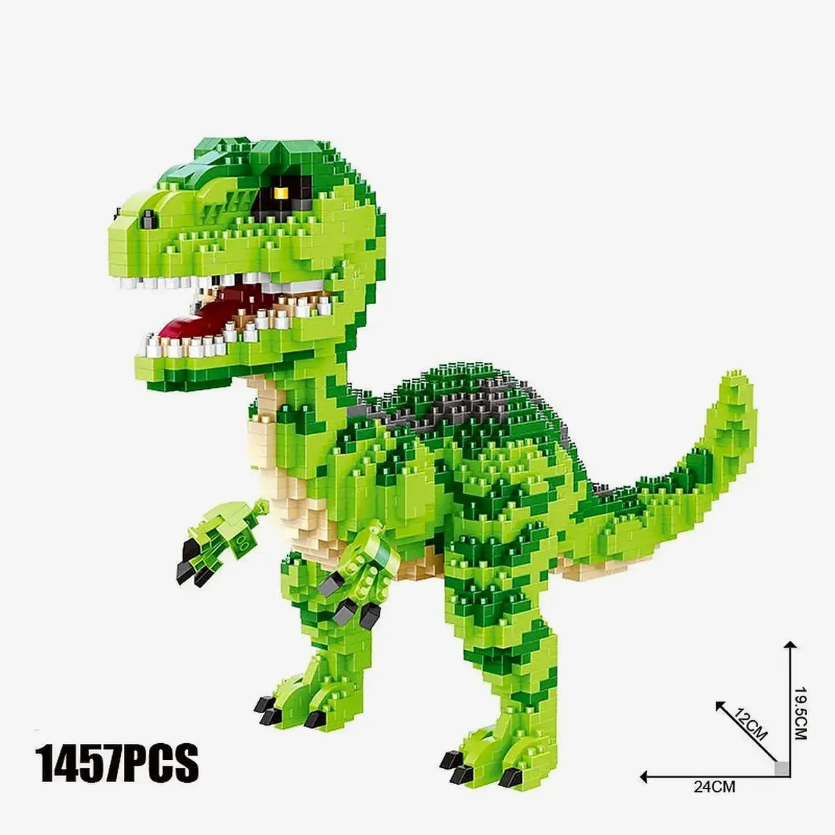 Velociraptor – Balody 16089 micro block set – assembled model with piece count and dimensions