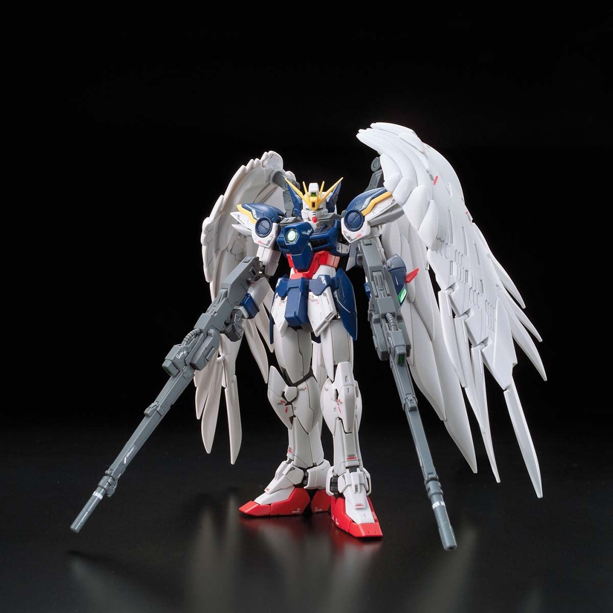 Bandai RG 1/144 Wing Gundam Zero EW – assembled, front with wings