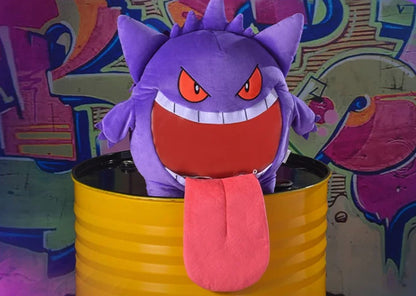 Gengar – bilibiliGoods Pokémon Super Happy UWA plush backpack – with the tongue zipped out
