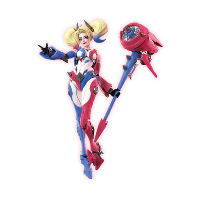 Harley Quinn model kit – Blokees DC Champion Class 04 – assembled model with Spiked Mace, main view