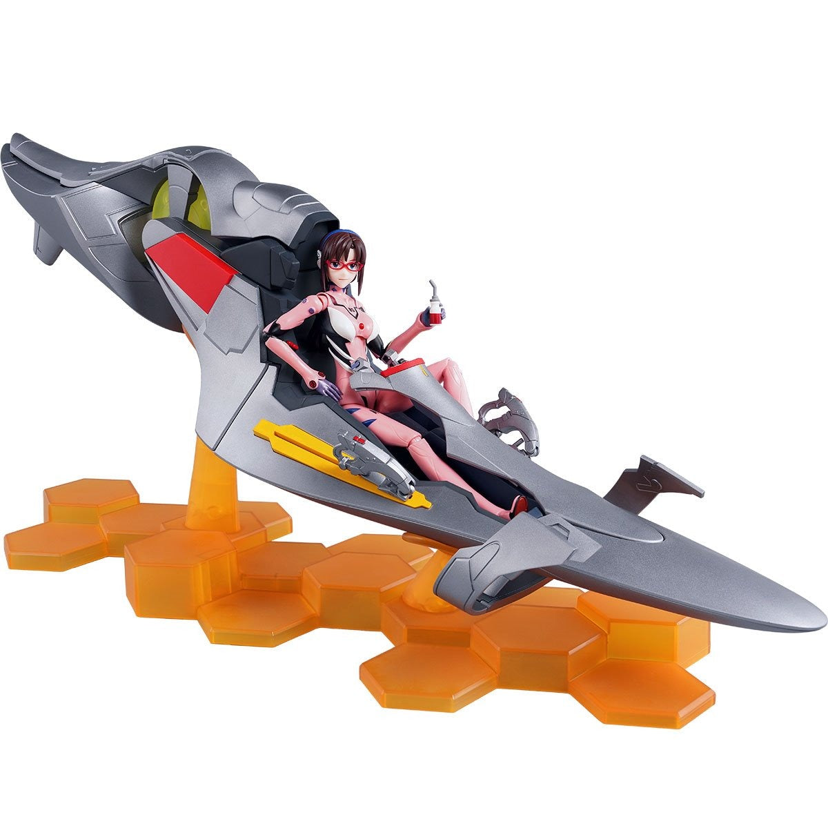 Mari Makinami Illustrious with Entry Plug Interior – Blokees Evangelion Fantastics Series EX-02 – Mari reclining in the Entry Plug, front view