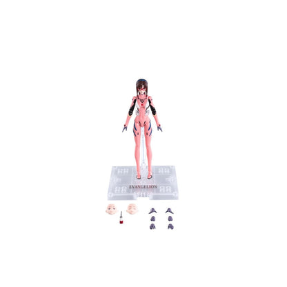 Mari Makinami Illustrious with Entry Plug Interior – Blokees Evangelion Fantastics Series EX-02 – Mari figure on display stand with replacement faces and hands
