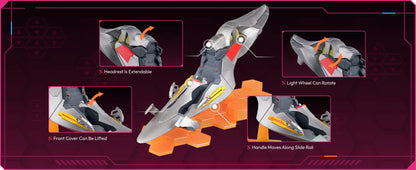 Mari Makinami Illustrious with Entry Plug Interior – Blokees Evangelion Fantastics Series EX-02 – Movable Design feature graphic: headrest, light wheel, front cover and handle slide rail