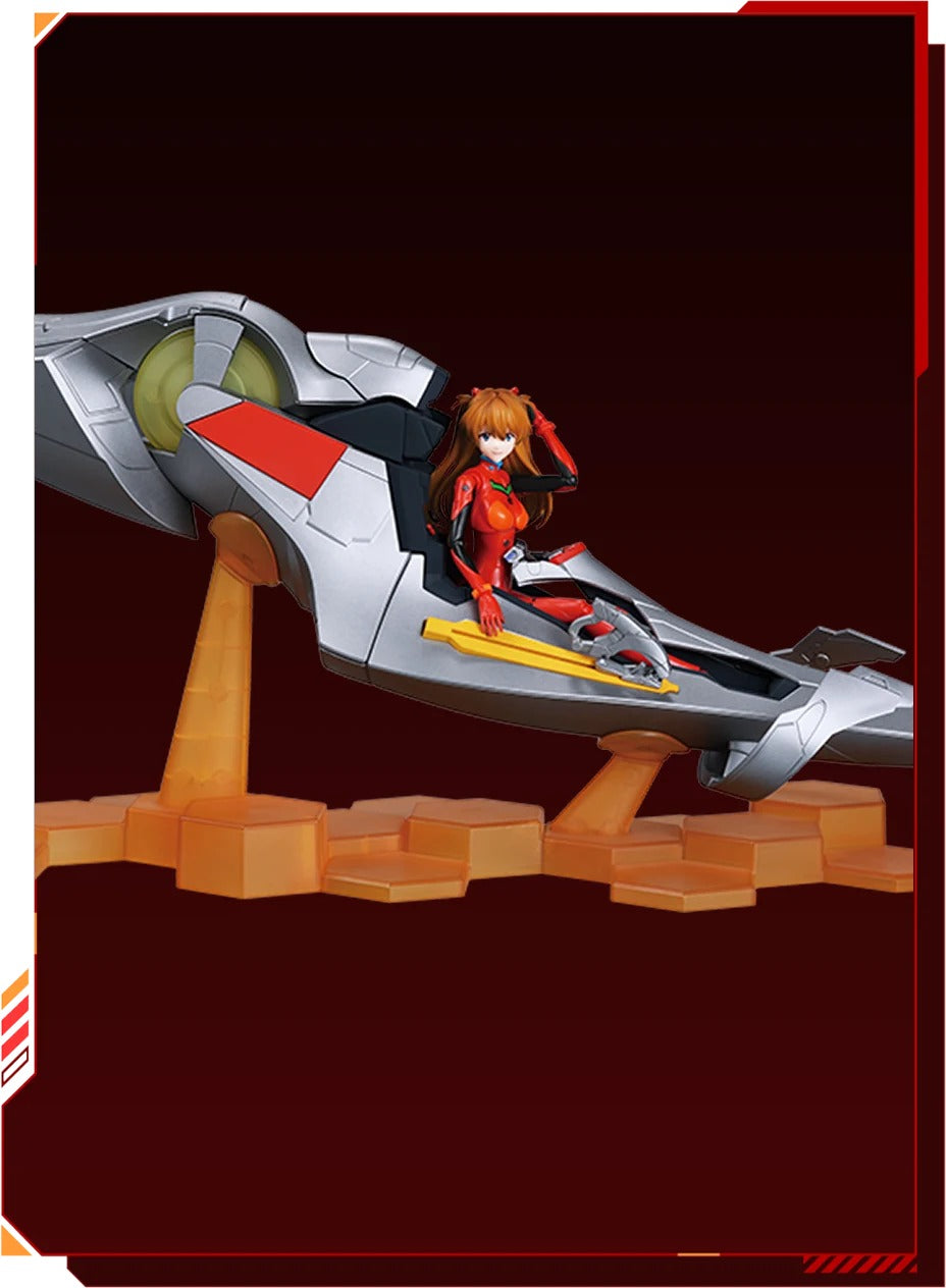 Asuka Shikinami Langley with Entry Plug Interior – Blokees Evangelion Fantastics Series EX-03 – Asuka seated in the Entry Plug, dark studio background