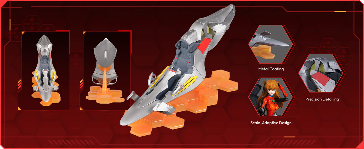 Asuka Shikinami Langley with Entry Plug Interior – Blokees Evangelion Fantastics Series EX-03 – Driving Scene feature graphic: Entry Plug views and detail callouts