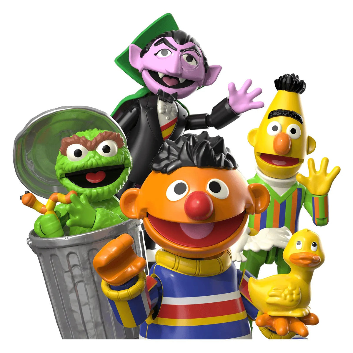 Count von Count – Blokees Sesame Street preCOOL Series 02 – all four Sesame Street preCOOL Series 02 characters together