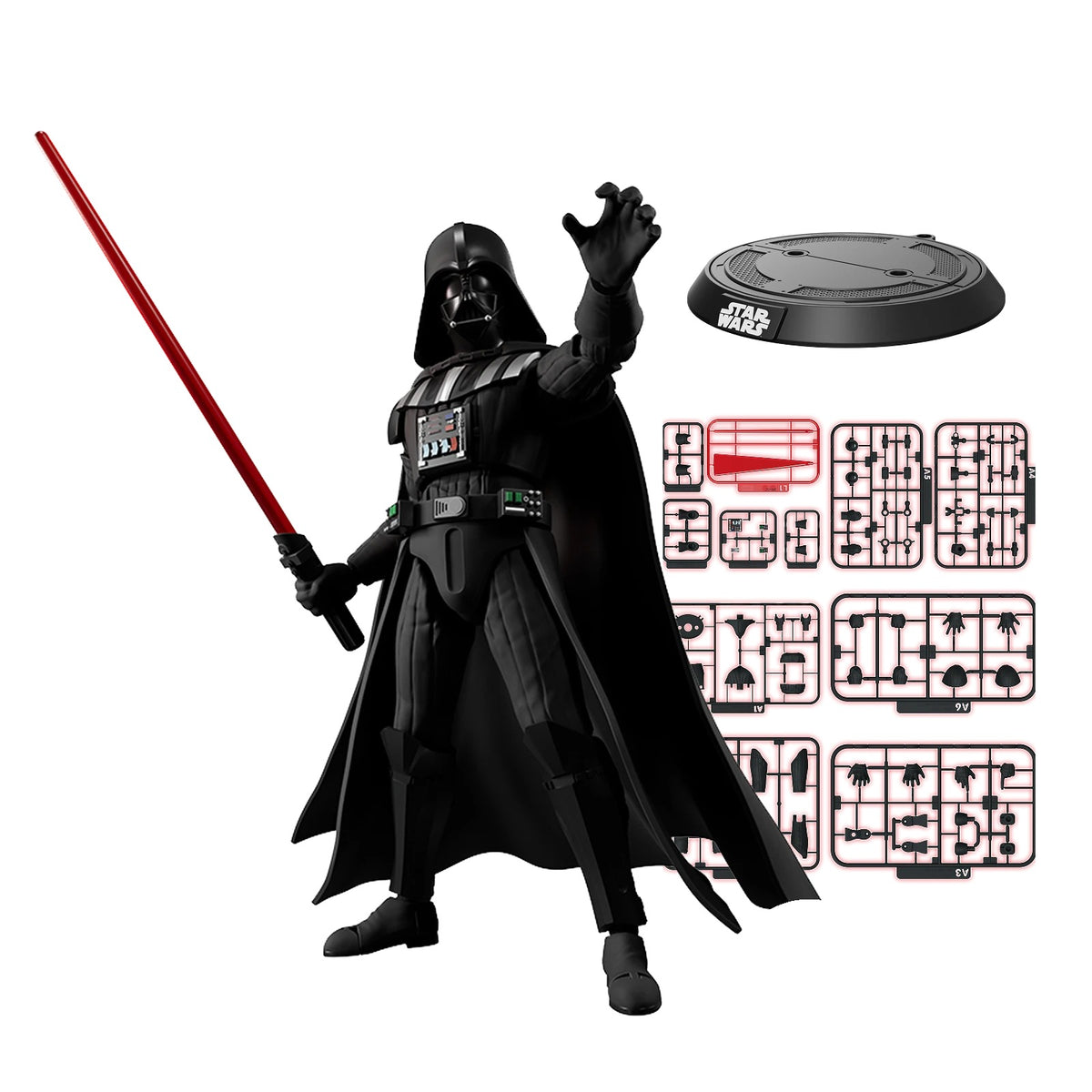 Darth Vader model kit – Blokees Star Wars Champion Class 01 – raised-hand pose