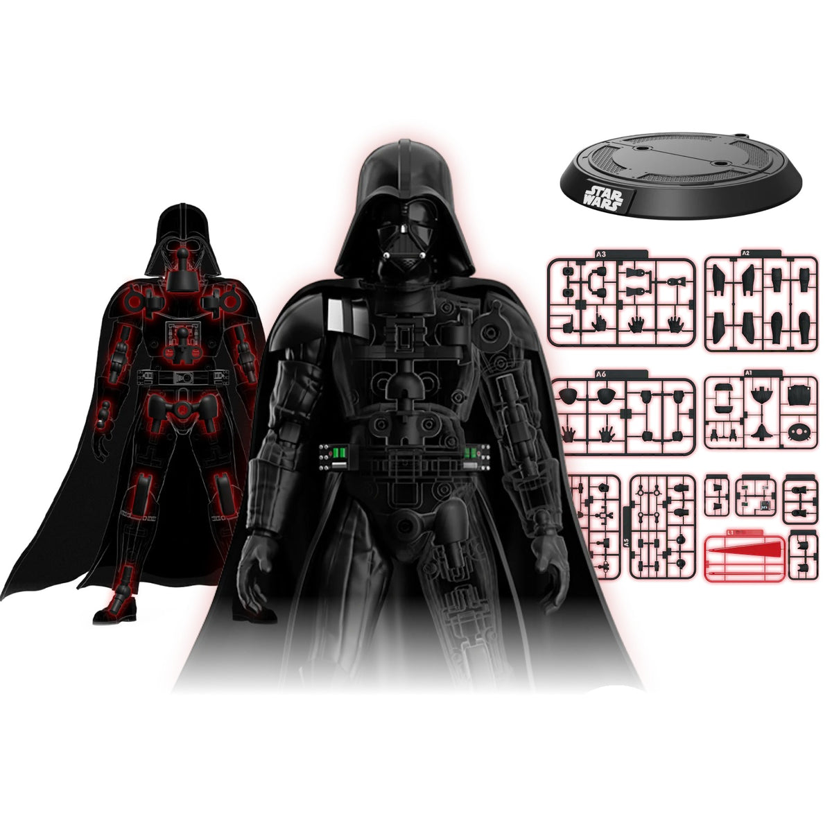 Darth Vader model kit – Blokees Star Wars Champion Class 01 – inner frame view