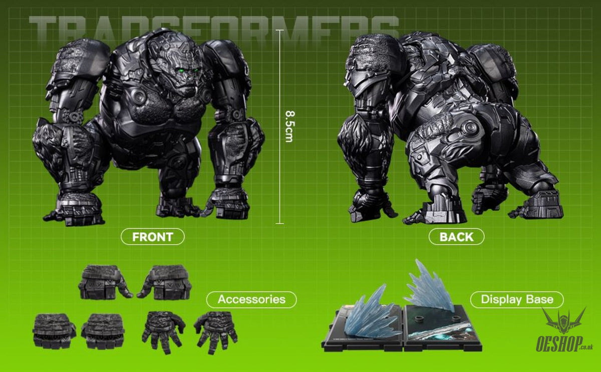 Blokees Transformers Classic Class 04 Optimus Primal Beast – front and back views with accessories