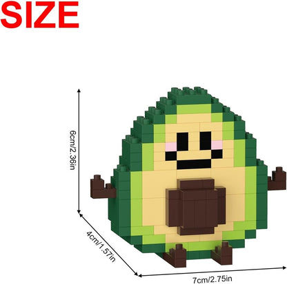 Avocado – CLC 8922 micro block set – assembled model with dimensions