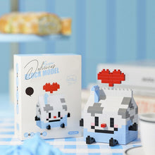 Milk – CLC 8927 micro block set – retail box next to the assembled milk carton