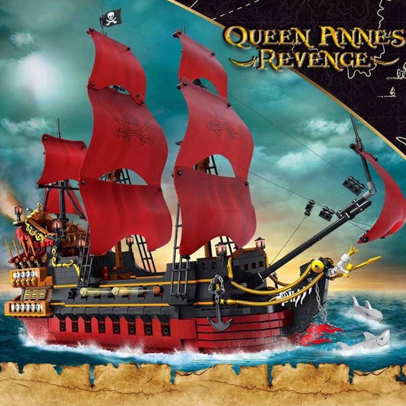 Queen Anne's Revenge Pirate Ship – DK 6002 building set – box artwork