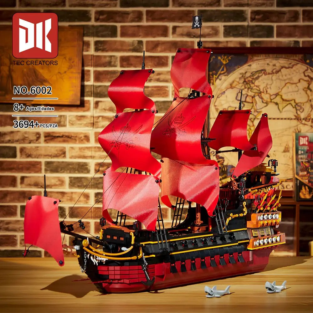 Queen Anne's Revenge Pirate Ship – DK 6002 building set – assembled ship on display