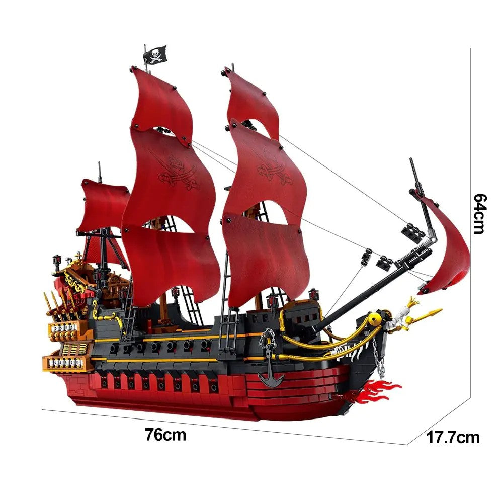 Queen Anne's Revenge Pirate Ship – DK 6002 building set – dimension drawing