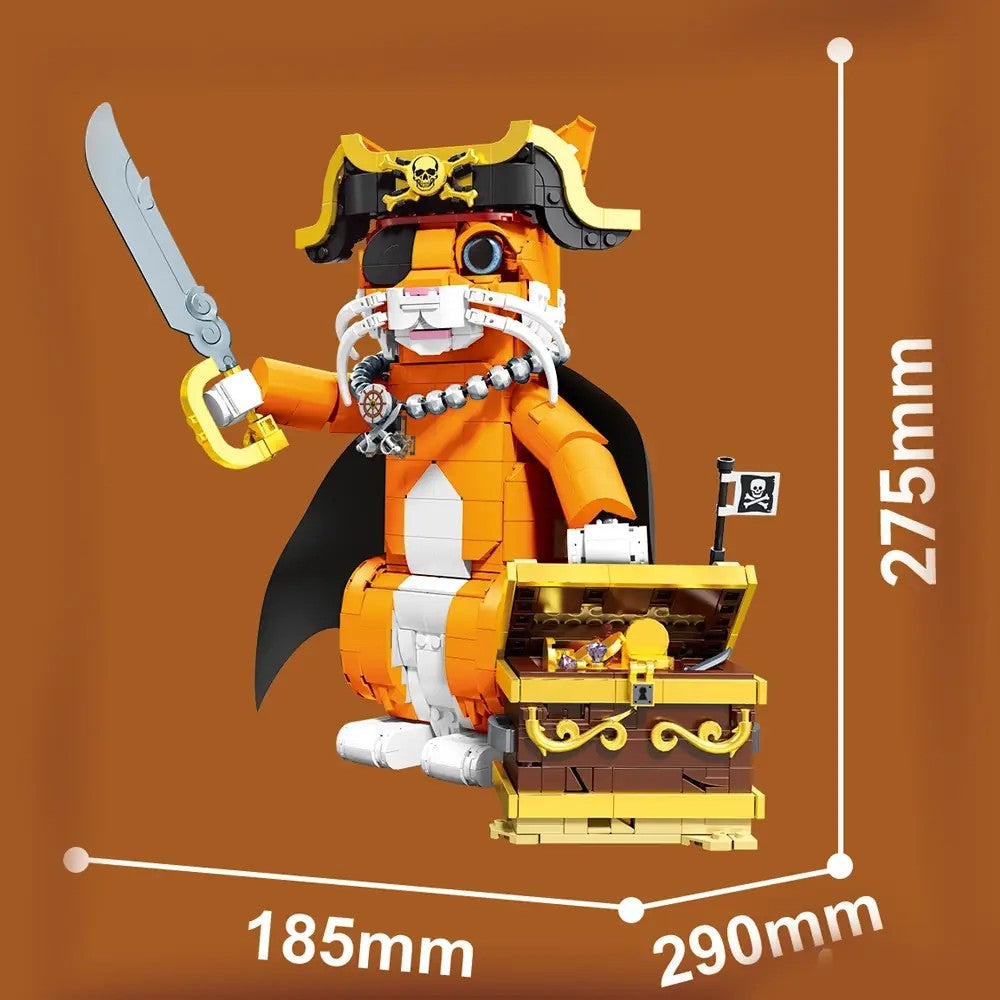 Pirate Cat – DK 7074 building set – dimension drawing