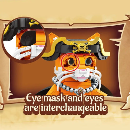 Pirate Cat – DK 7074 building set – interchangeable eye mask and eyes
