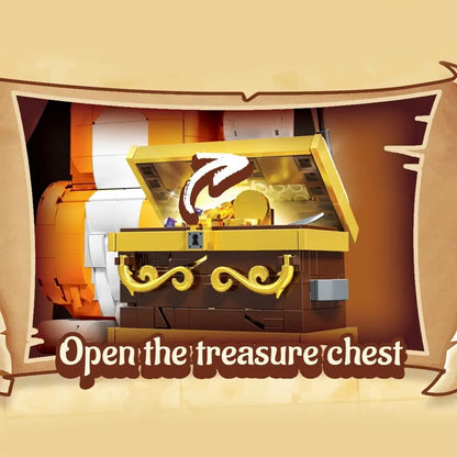 Pirate Cat – DK 7074 building set – opening treasure chest