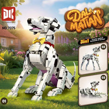 Dalmatian 3-in-1 – DK 7075 building set – artwork showing the three builds