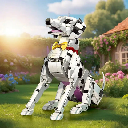 Dalmatian 3-in-1 – DK 7075 building set – sitting Dalmatian in a garden setting