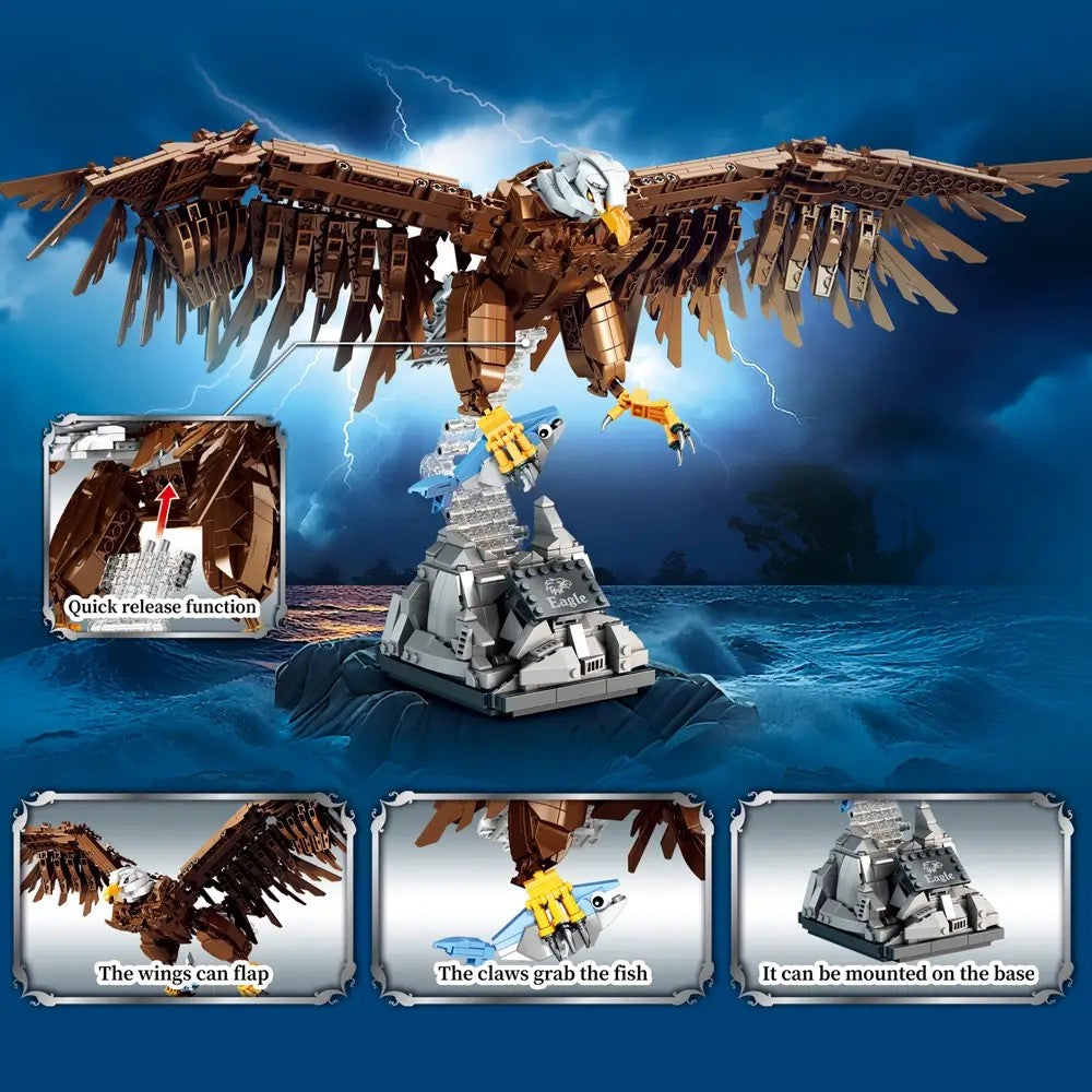 Bald Eagle – DK 7079 building set – details of the model and display base