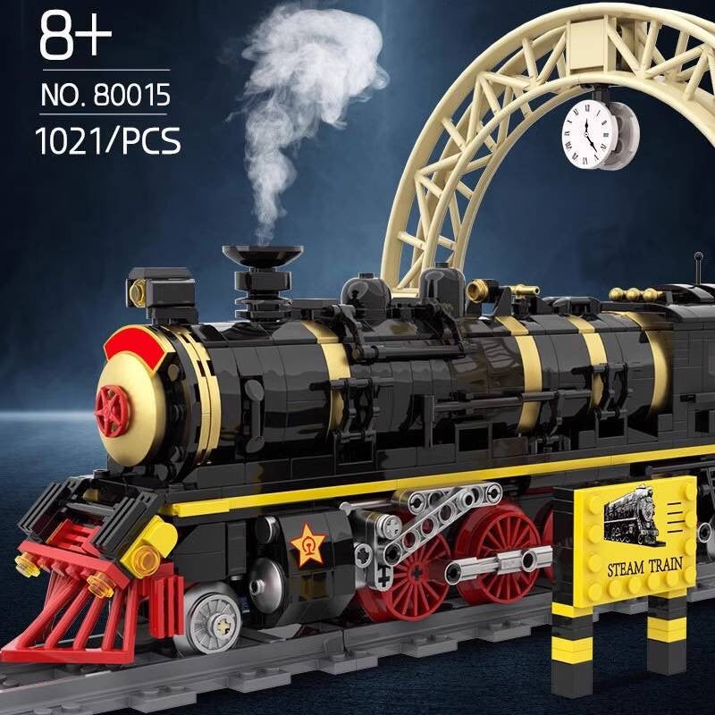 Leader Steam Locomotive – DK 80015 building set – box artwork with model number and piece count