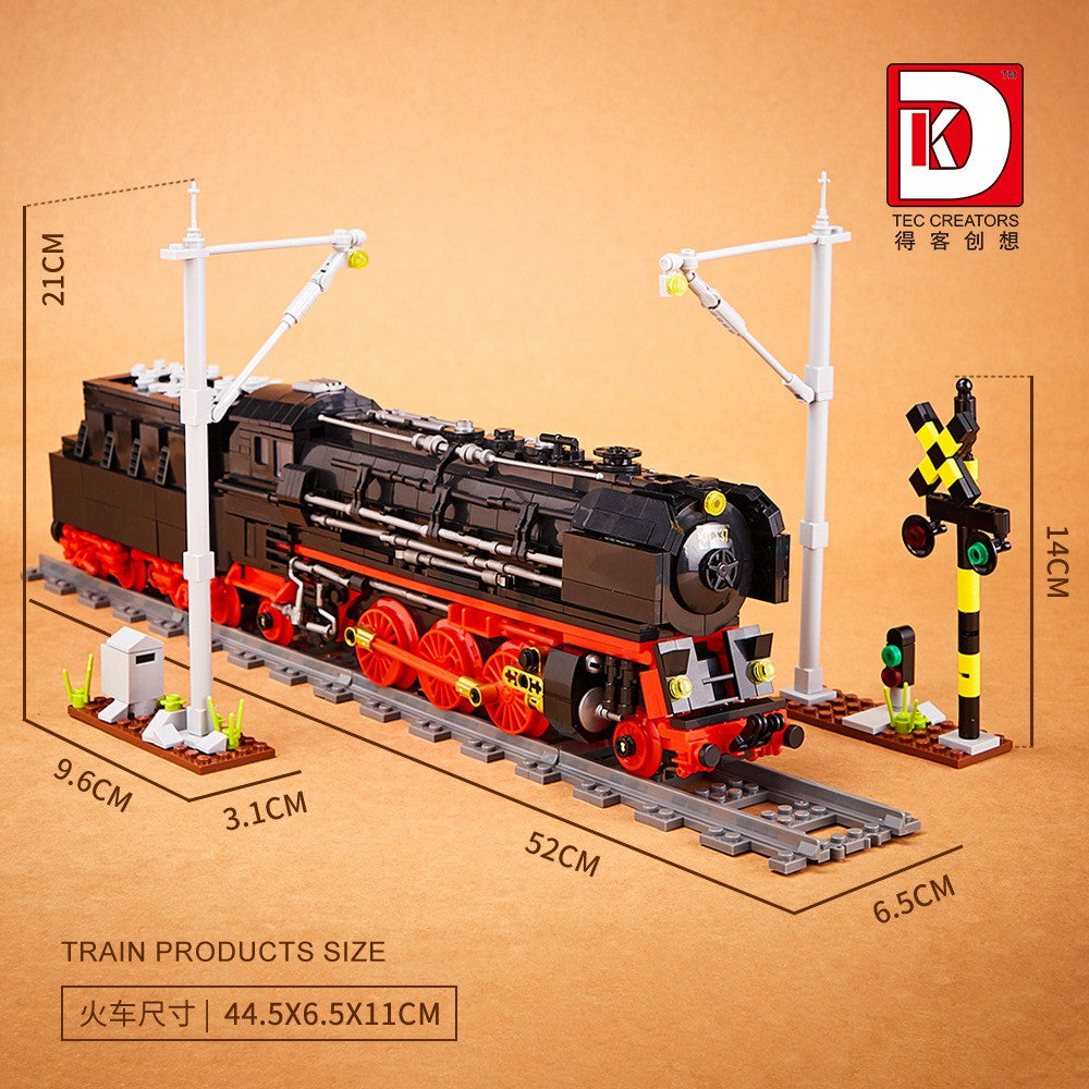BR01 Steam Locomotive – DK 80016 building set – dimension drawing