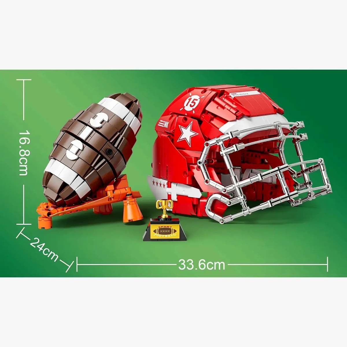 Football Attack Sprint – DK 80020 building set – assembled set with dimensions