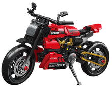 Red Motorcycle – Forange FC9302 building set – assembled red motorcycle
