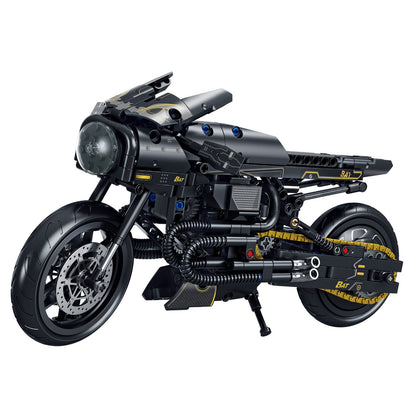 Black Motorcycle – Forange FC9305 building set – assembled black motorcycle