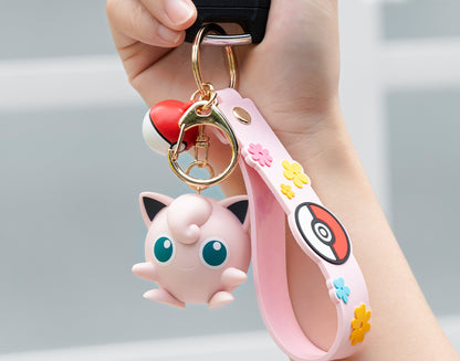 Jigglypuff – Funism Funism Pokémon keychain – held in hand with car keys