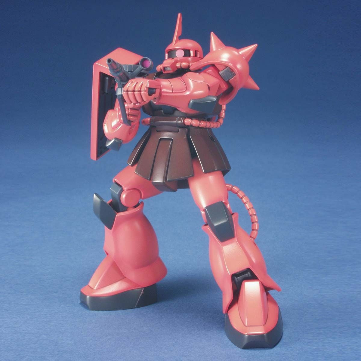 Bandai HGUC #032 1/144 MS-06S Char’s Zaku II – assembled model, action pose