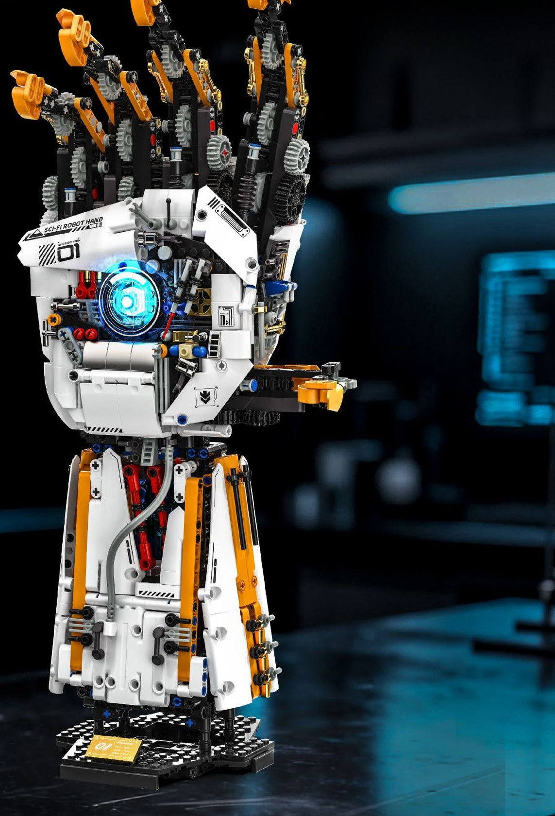 Programmable Robotic Hand – Huiji H1001 building set – assembled robotic hand