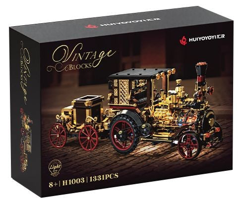 Vintage Steam Car – Huiji H1003 building set – retail box