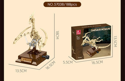 Pterosaur Skeleton – JIESTAR 57038 building set – assembled size and the retail box