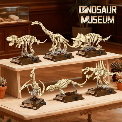 Pterosaur Skeleton – JIESTAR Dinosaur Museum series – all six skeleton sets on display