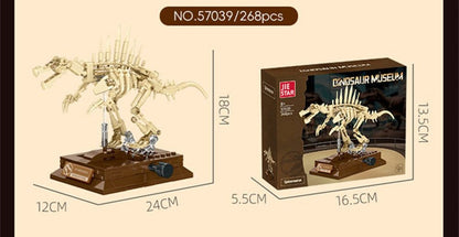 Spinosaurus Skeleton – JIESTAR 57039 building set – assembled size and the retail box