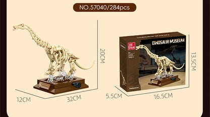 Brachiosaurus Skeleton – JIESTAR 57040 building set – assembled size and the retail box