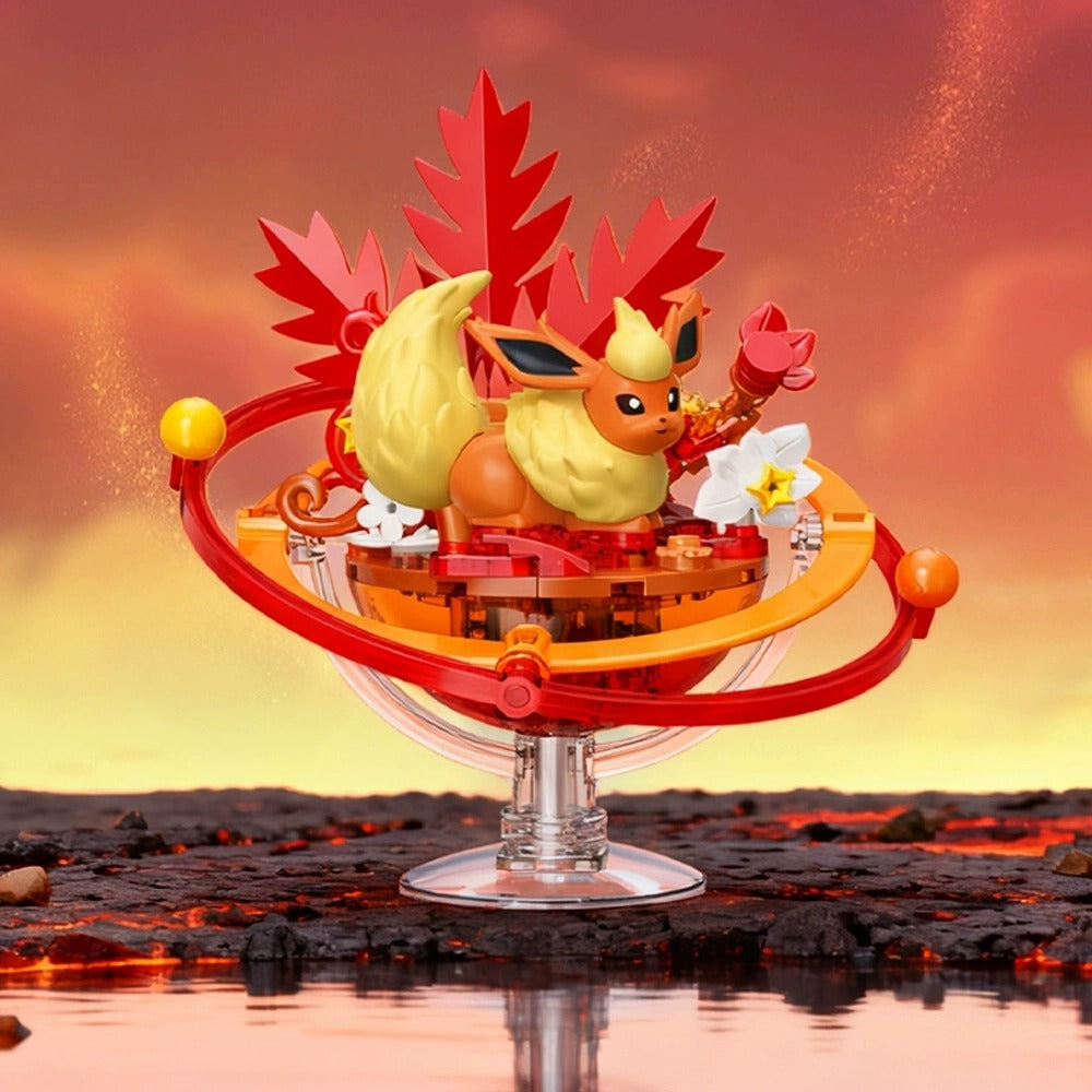 Keeppley Flareon Family Planet Pokémon building set – assembled model, key visual