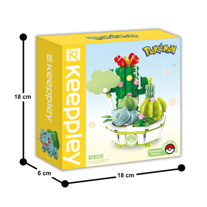Bulbasaur – Keeppley K20220 Pokémon building set – retail box with dimensions