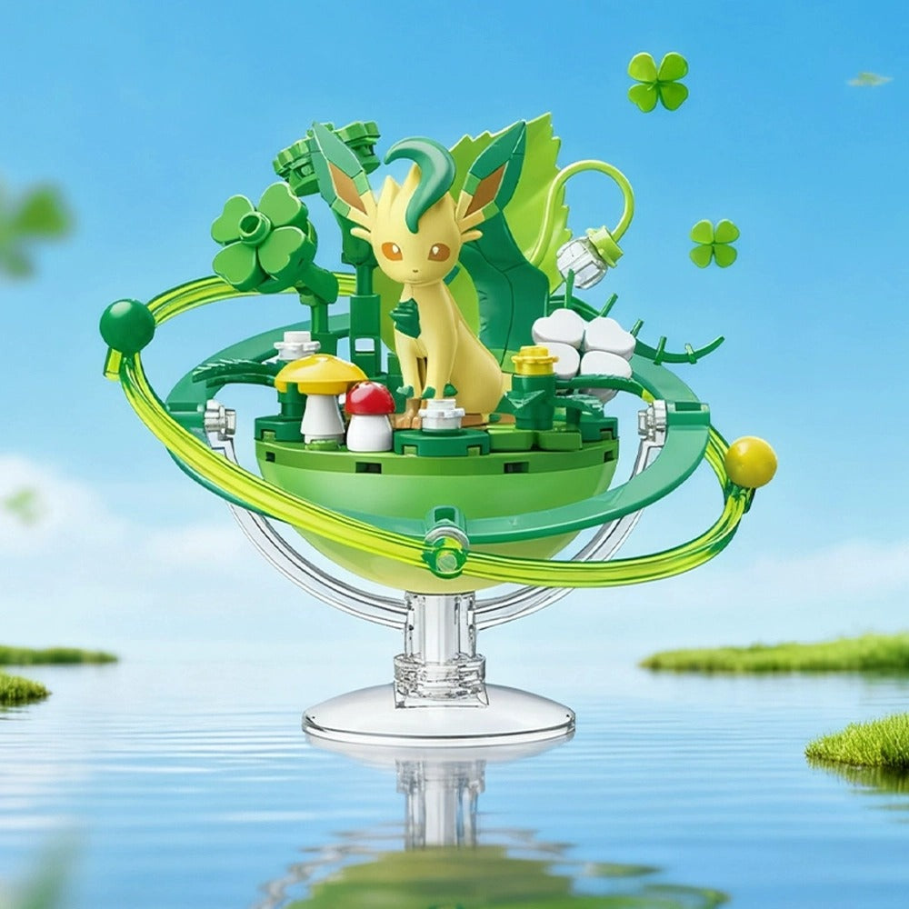 Keeppley Leafeon Family Planet Pokémon building set – assembled model, key visual