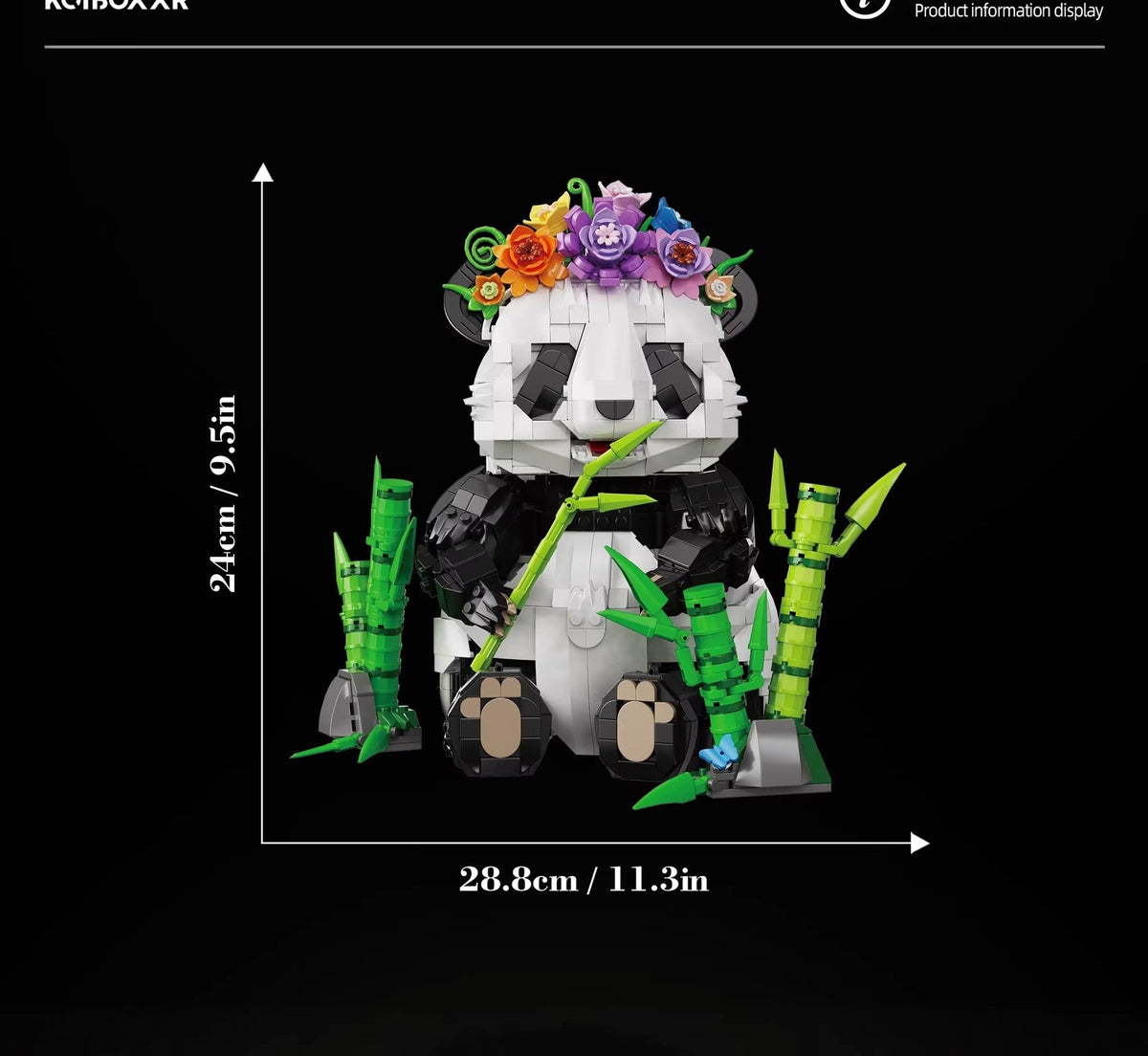 Panda Bamboo Forest – Kqiboxxr KQ202 building set – model dimensions