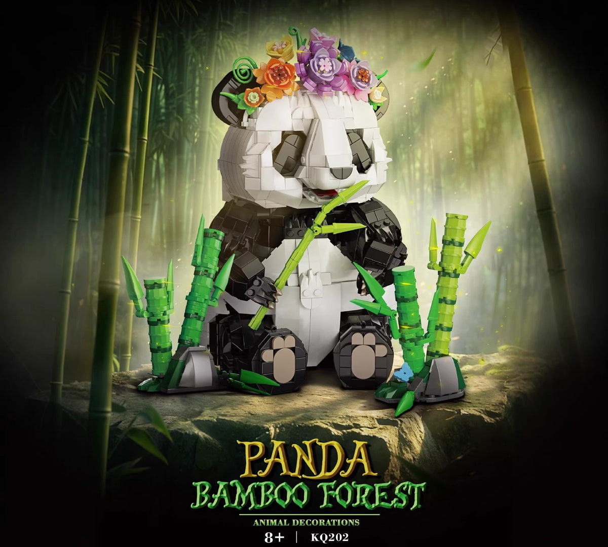 Panda Bamboo Forest – Kqiboxxr KQ202 building set – box artwork