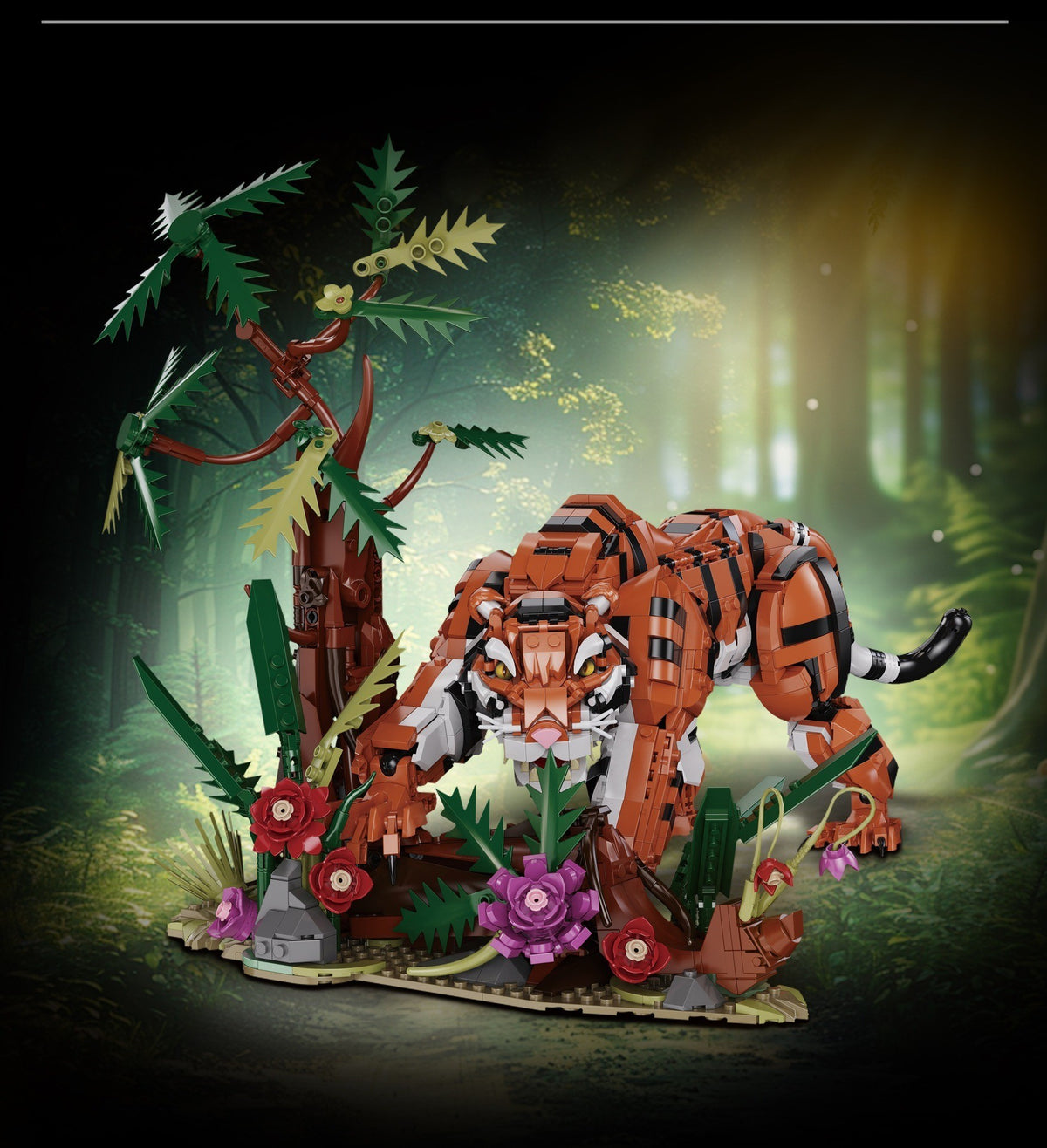 Tiger Jungle – Kqiboxxr KQ203 building set – display scene