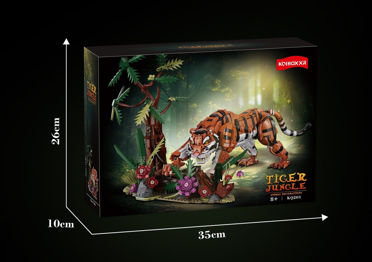 Tiger Jungle – Kqiboxxr KQ203 building set – box dimensions