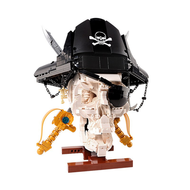 Pirate Skull – Kqiboxxr KQ301 building set – side view