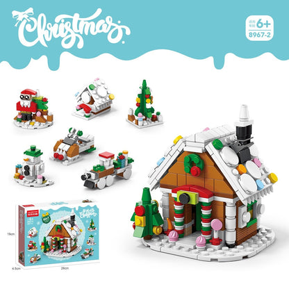 Christmas Snow House – LELE BROTHER 8967-2 building set – main model, small builds and box