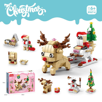 Christmas Reindeer – LELE BROTHER 8967-4 building set – main model, small builds and box